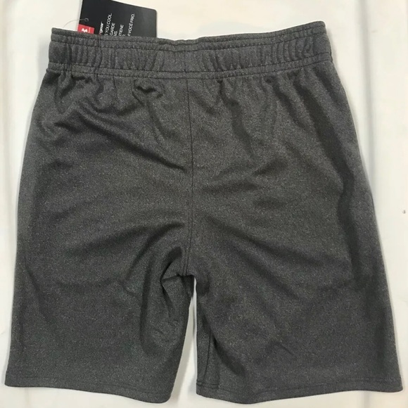 Under Armour Boys Shorts HeatGear Dual Pockets Boys Sz  6 Years Carbon Heather - Picture 2 of 2